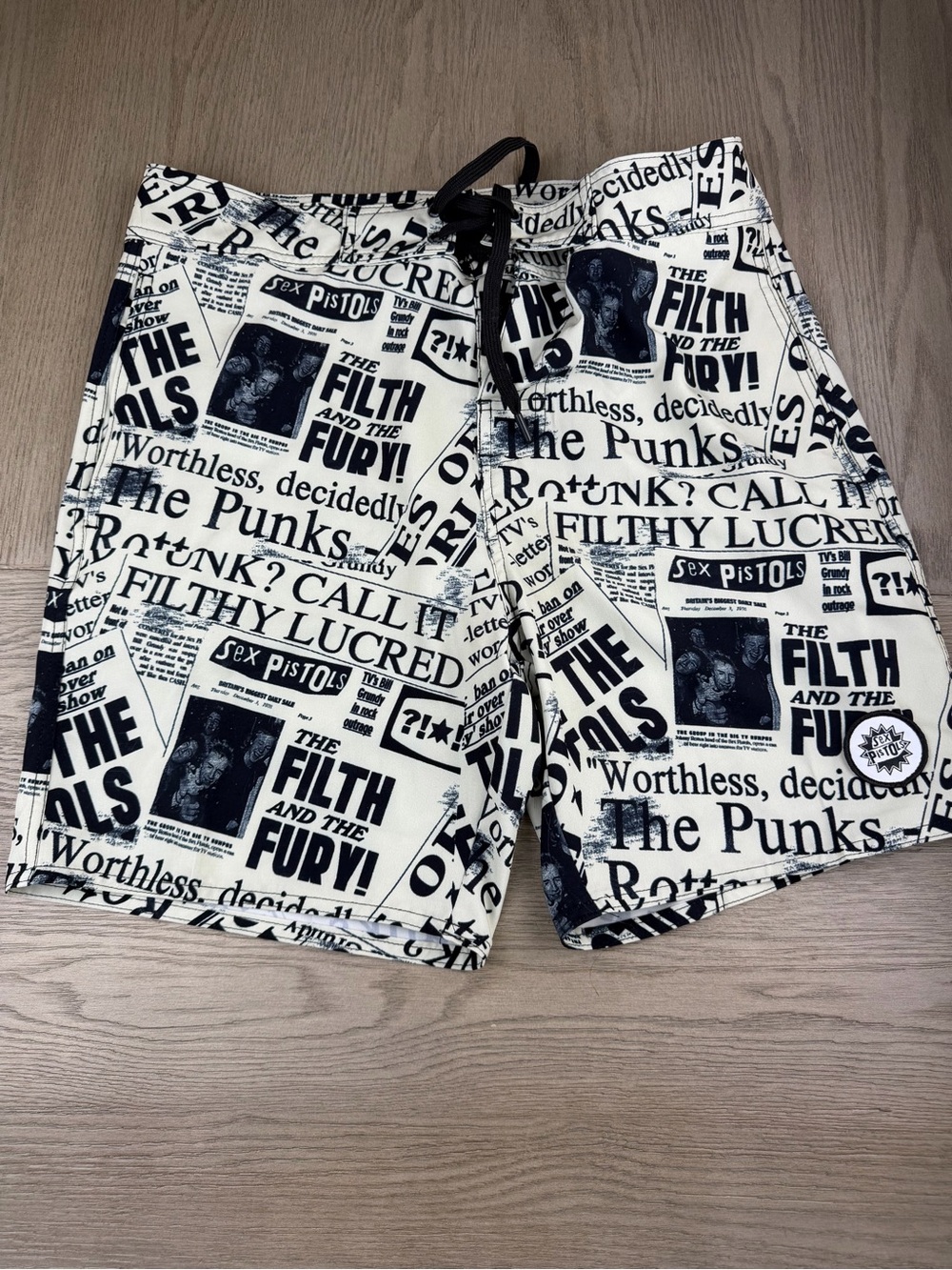Sex Pistols x Jack’s Surfboards board shorts. Size 32.